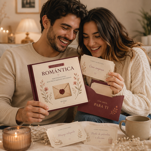 Cuponera Romántica | 20 Cupones para Sorprender 🎟️