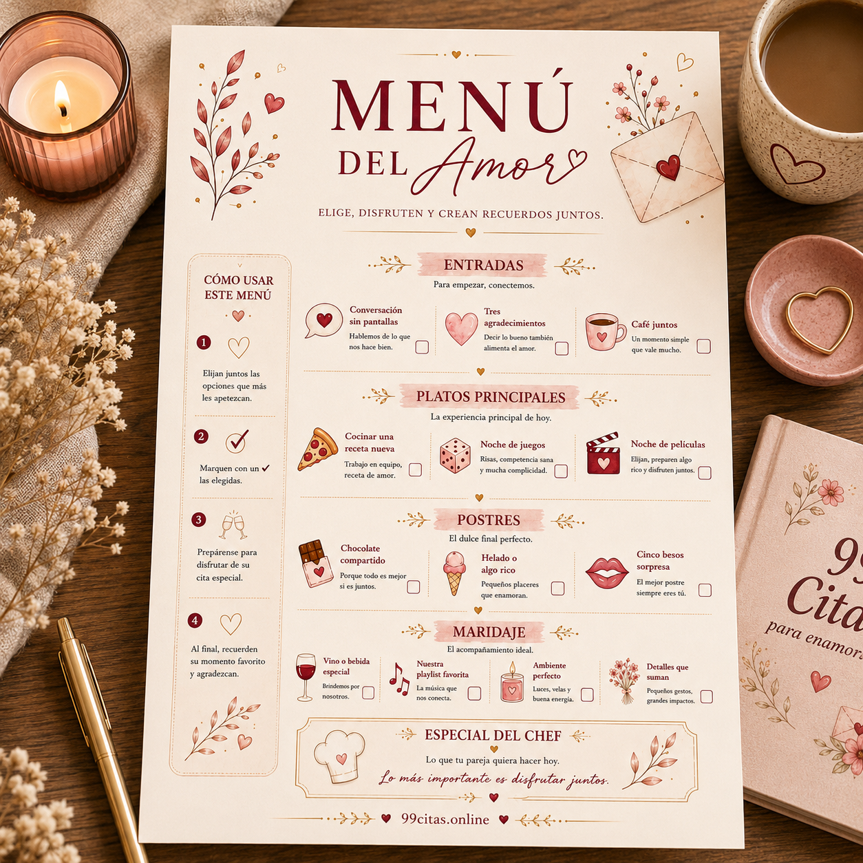 Juego GRATIS | Menú del amor 🆓